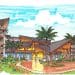 Projeção artística beach park